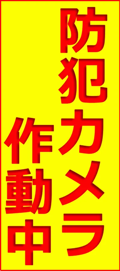 Excelで作成した防犯カメラ作動中