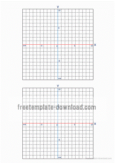 一次関数のグラフ用紙 縦とa4横に2個の2種類 フリーテンプレートダウンロード